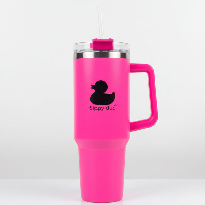 Sippy duc🫧 Scorching Pink 40oz Vacuum Insulated Water Bottle