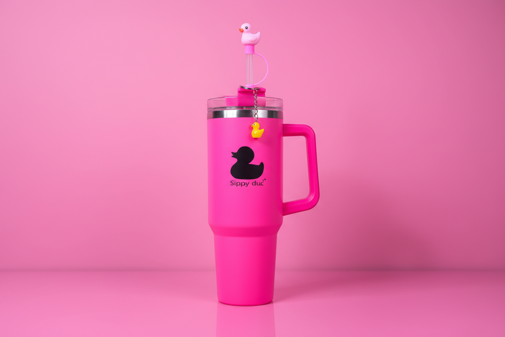 Sippy duc🫧 Scorching Pink 40oz Vacuum Insulated Water Bottle