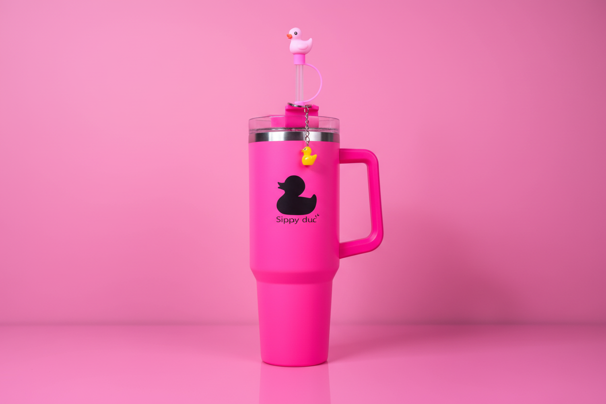 Sippy duc🫧 Scorching Pink 40oz Vacuum Insulated Water Bottle