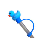 Sippyduc Blue 3D 8mm Straw Topper  Charm [silicone]