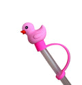 Sippyduc Pink 3D 8mm Straw Topper  Charm [silicone]