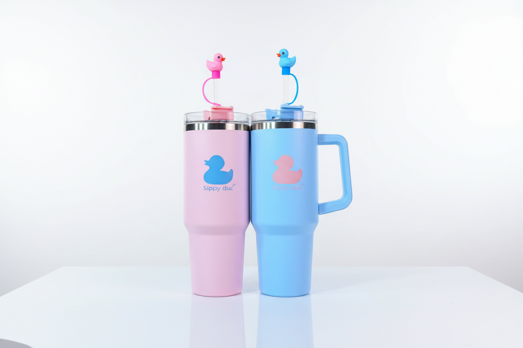 Sippy duc🫧 40oz Stainless Steel Tumbler | Cupholder Friendly | Keeps Ice 24H | Vacuum Insulated | Bright Yellow + Limited Colors