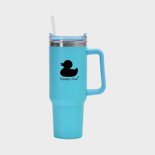 Hydration Blue | Limited Run Sippy duc🫧 40oz Vacuum Insulated Stainless Steel Tumbler [Only 10 made total]