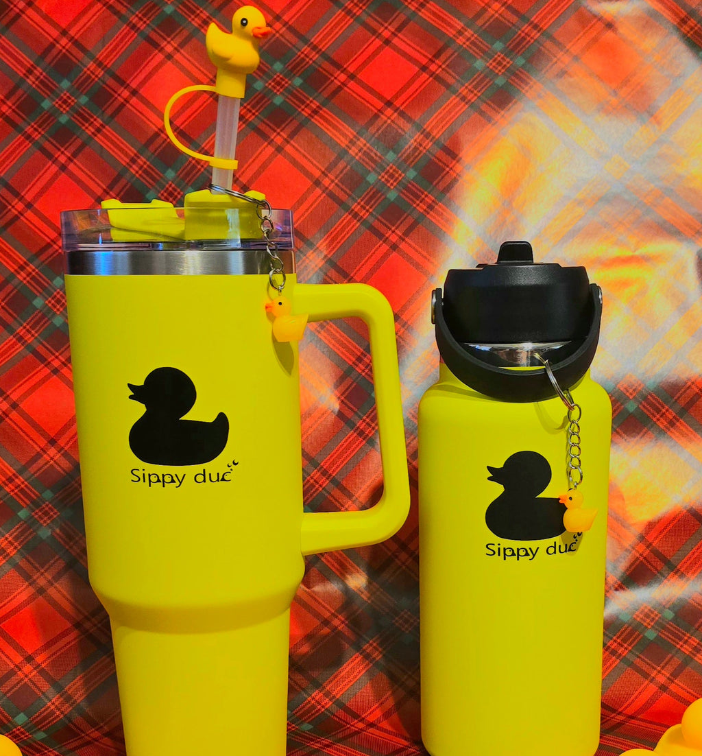 Sippyduc matching 40oz tumbler 32oz bottle gift set $85 Value!